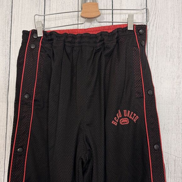VTG Y2K 90's Ecko United Men's Medium Black / Red Reversible Tear Away Pants - Picture 2 of 8